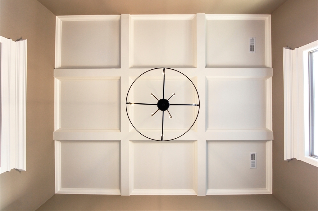 12 Foot Coffered Ceiling In Dining room